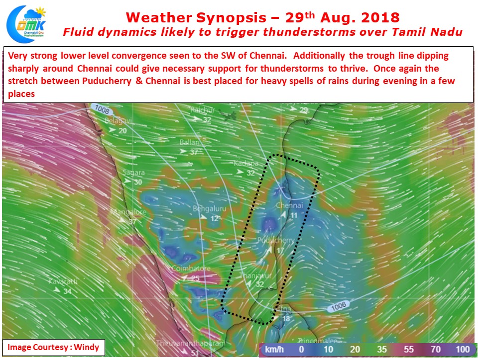 Fluid Dynamics to bring Thunderstorms over Tamil Nadu Chennairains