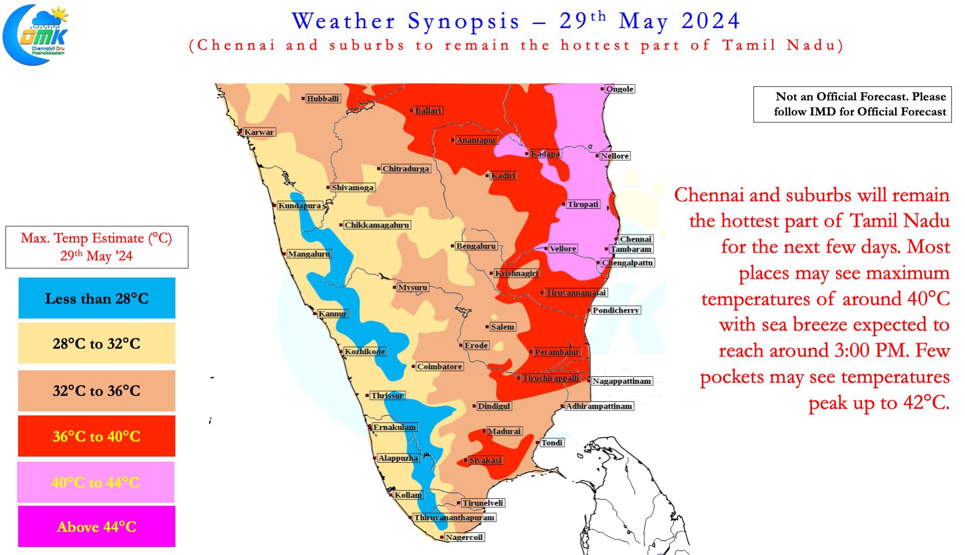 Highest Temperature In Tamilnadu Today Chennai and suburbs to remain the hottest part of Tamil Nadu